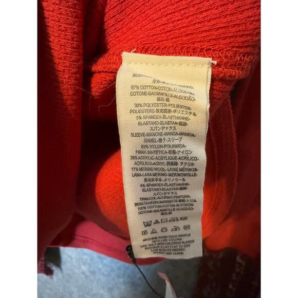 NWOT We The Free Art School Cuffed Long Sleeve Red Size Large - Picture 7 of 7